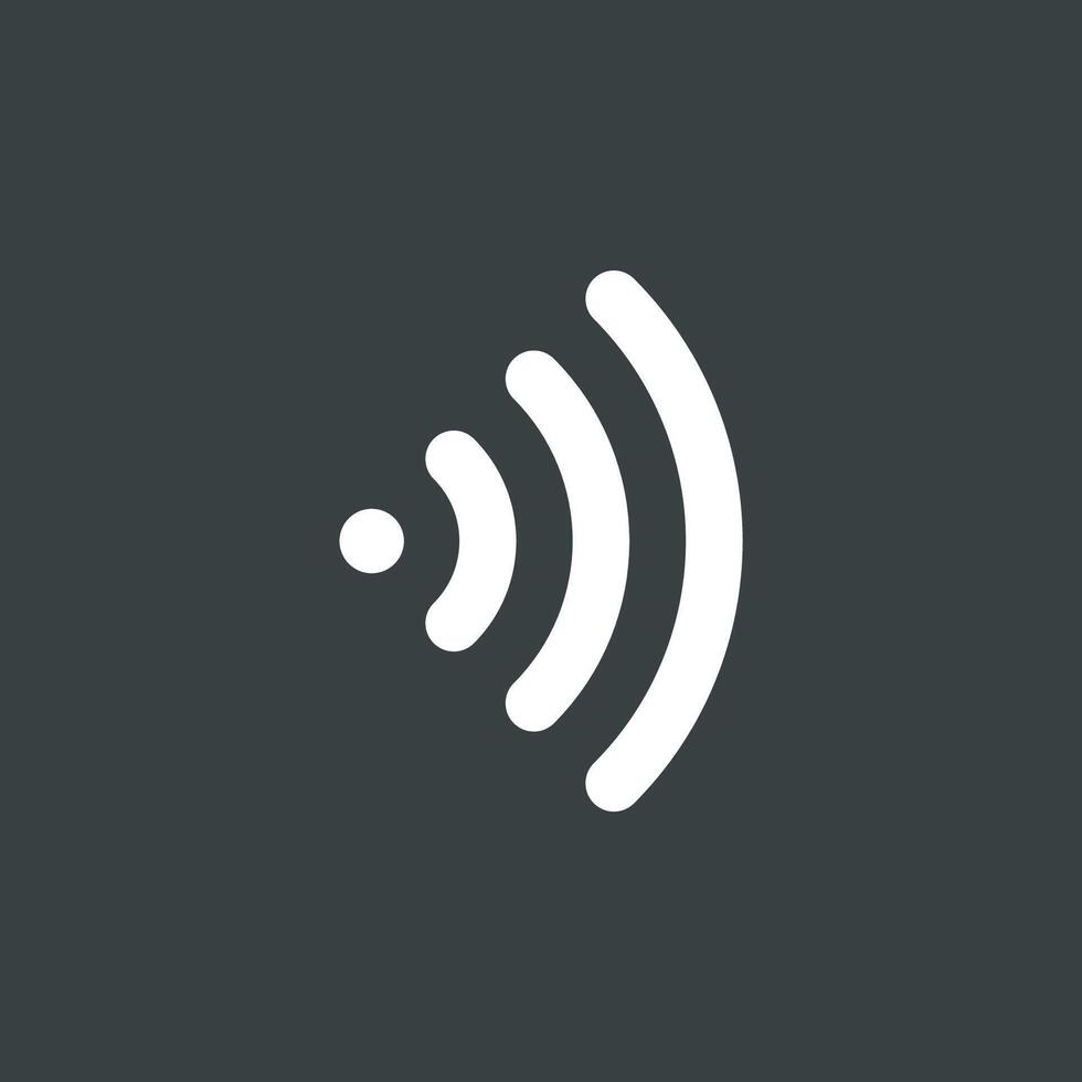 White Signal Icon Logo Template Illustration Design. EPS 10. vector