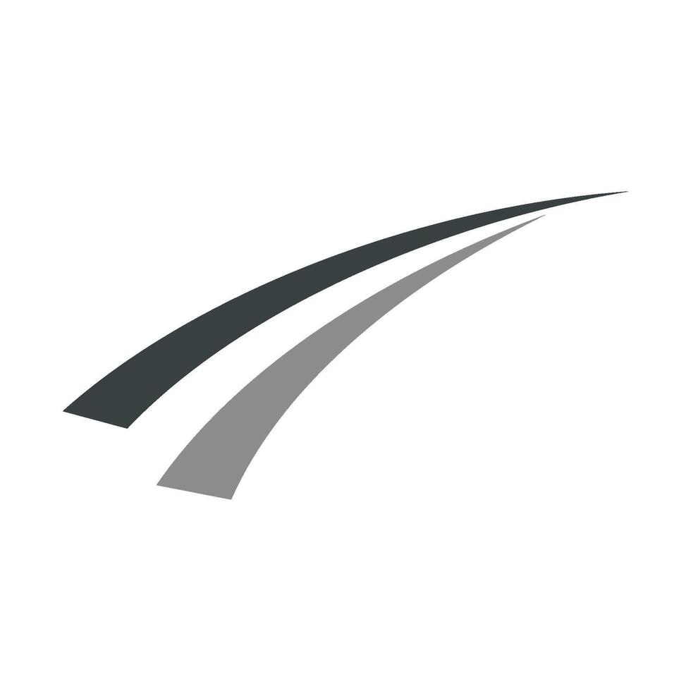 Black Abstract Street or Road Swoosh Logo Template Illustration Design. EPS 10. vector