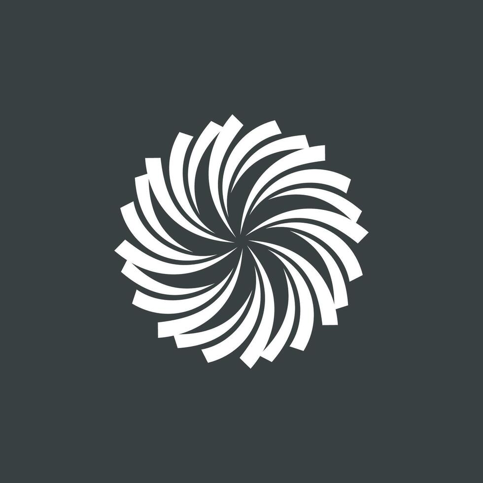 White Blossom Flower Abstract Swoosh Logo Template Illustration Design. EPS 10. vector