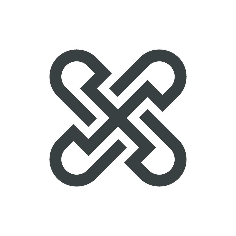 Abstract Cross Decorative Logo Template Illustration Design. EPS 10. vector