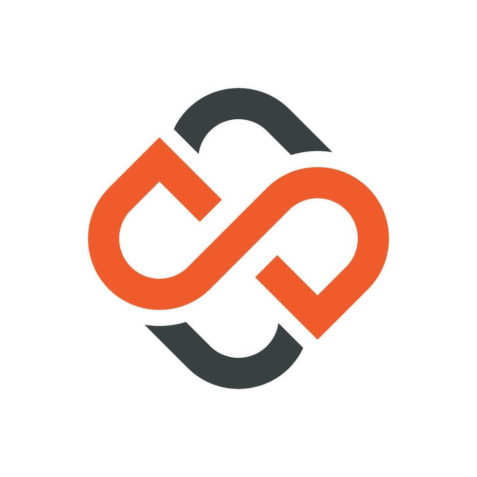 Letter D Infinity Ornamental Logo Template Illustration Design. EPS 10. vector