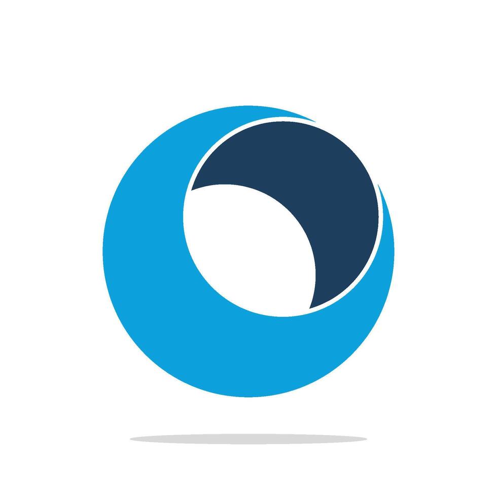 Blue Ball Circle Swoosh Logo Template Illustration Design. EPS 10. vector