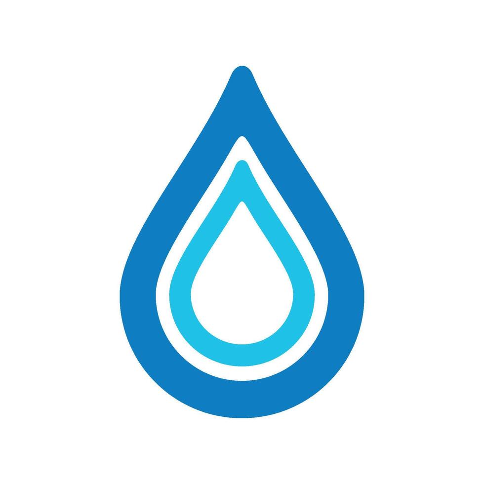 Two Lines Droplet Logo Template. Drop Water Icon. Illustration Design. EPS 10. vector