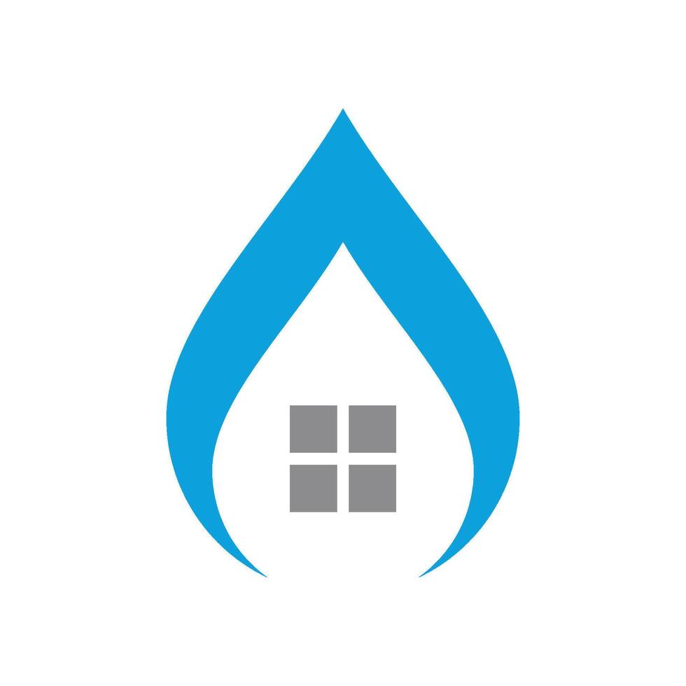 Drop Water and house Logo Template Illustration Design. EPS 10. vector