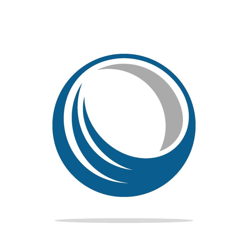 Blue Circle with Swoosh Logo Template Illustration Design. EPS 10. vector