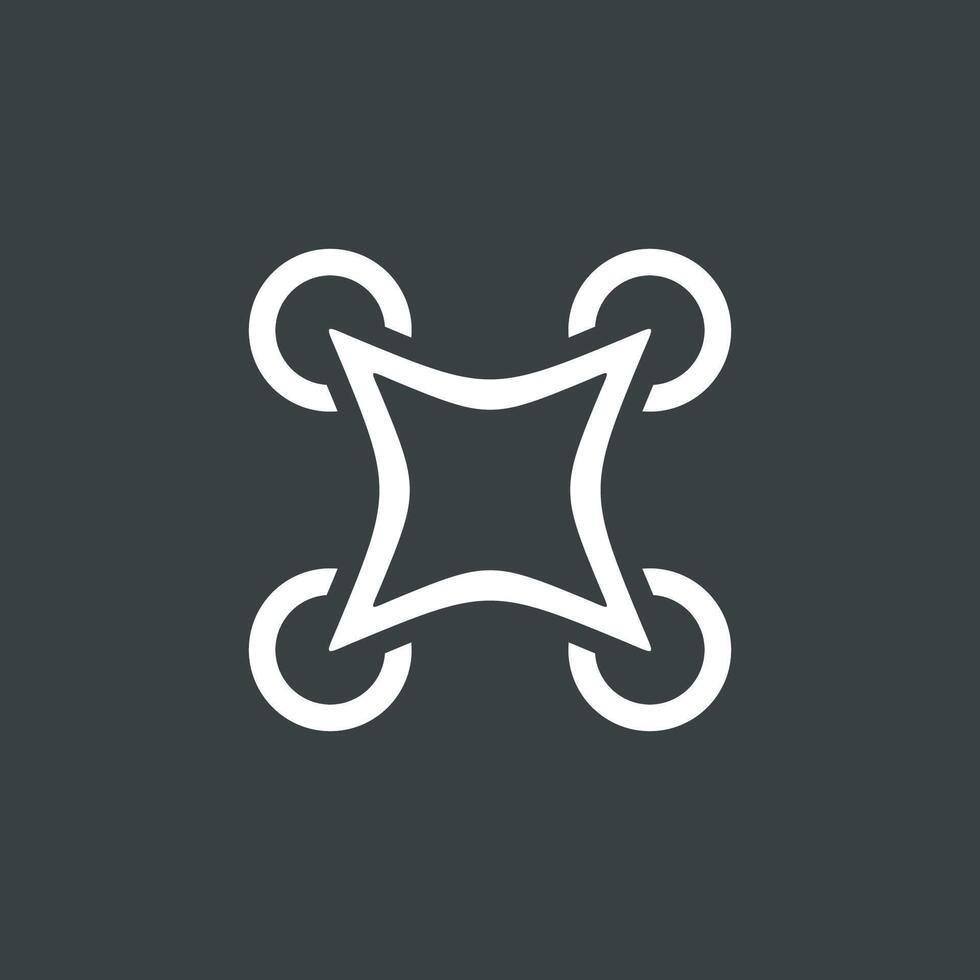 Drone Icon Logo Template Illustration Design. EPS 10. vector
