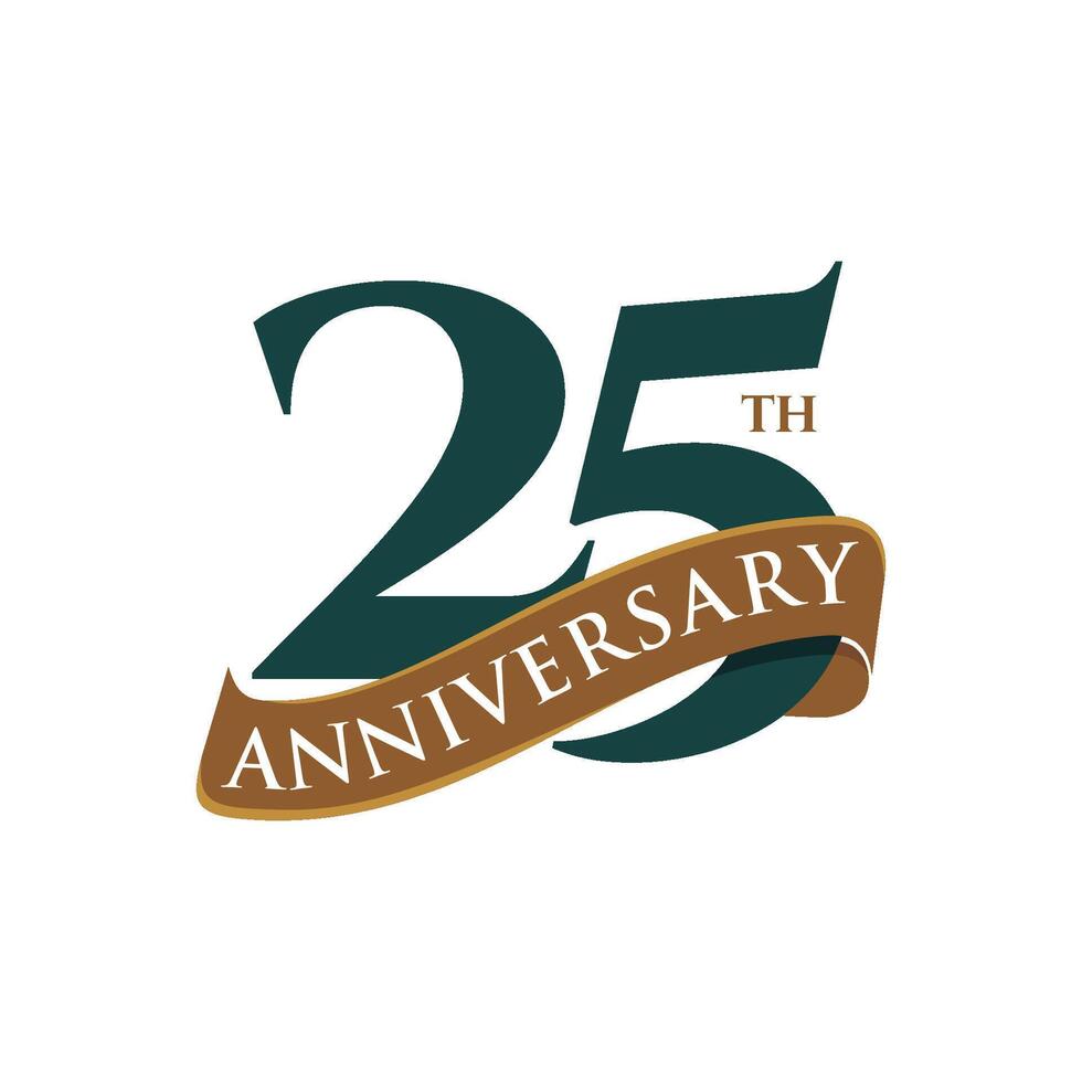 25 Years Anniversary Template Illustration Design. EPS 10. vector