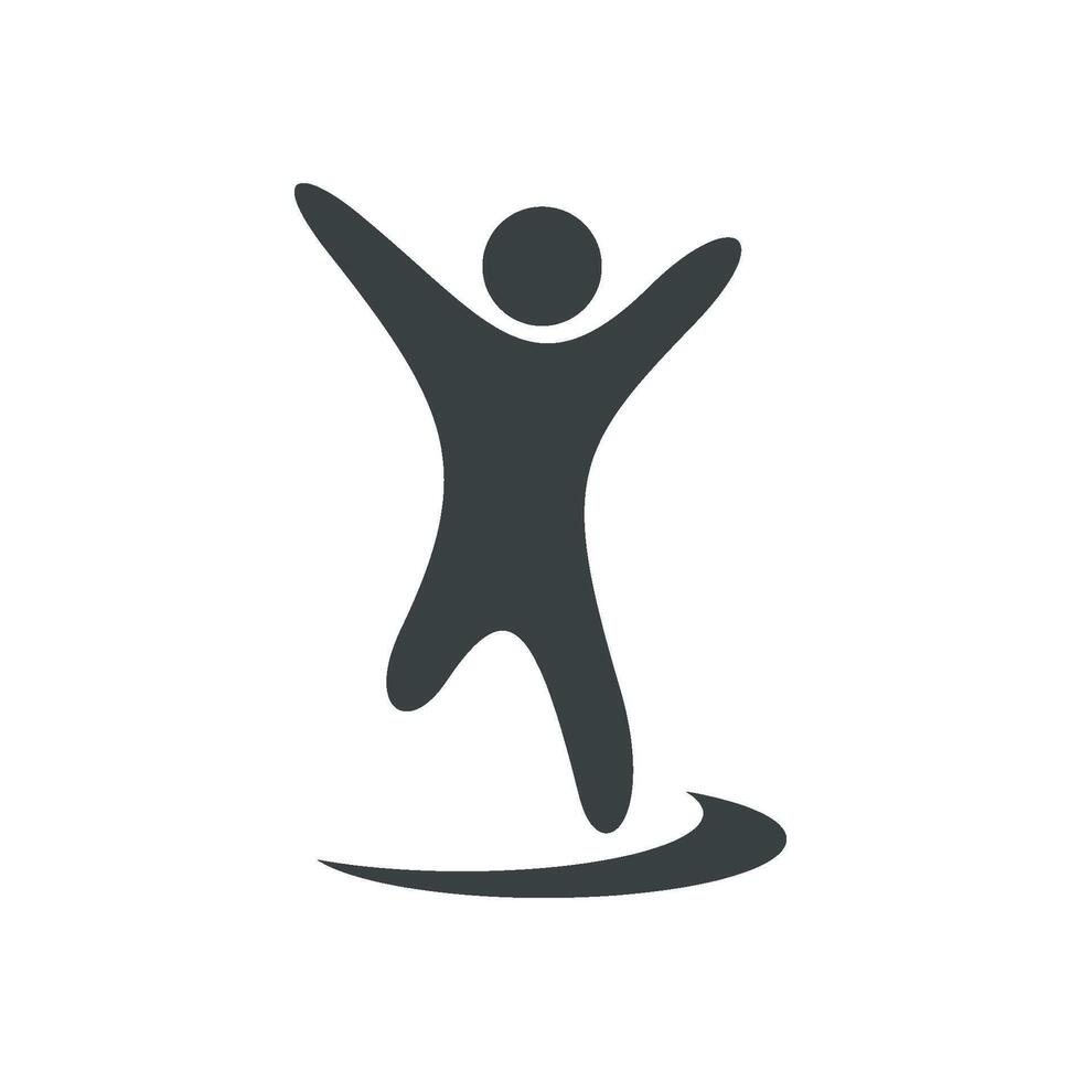 Black Human Shape Logo Template Illustration Design. EPS 10. vector