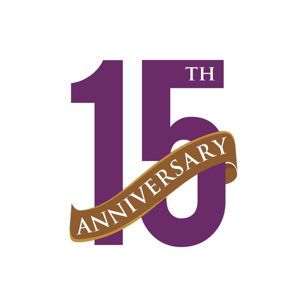 15 Years Anniversary Template Illustration Design. EPS 10. vector