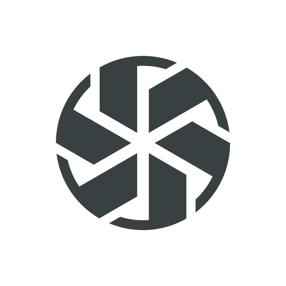 Abstract Circle Propeller Star Logo Template Illustration Design. EPS 10. vector
