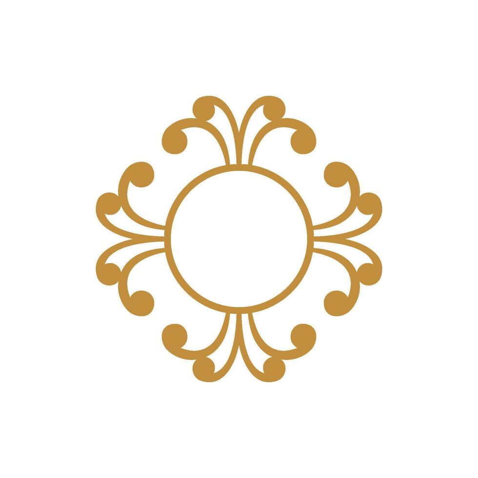 Ornamental Frame Flower Logo Template Illustration Design. EPS 10. vector