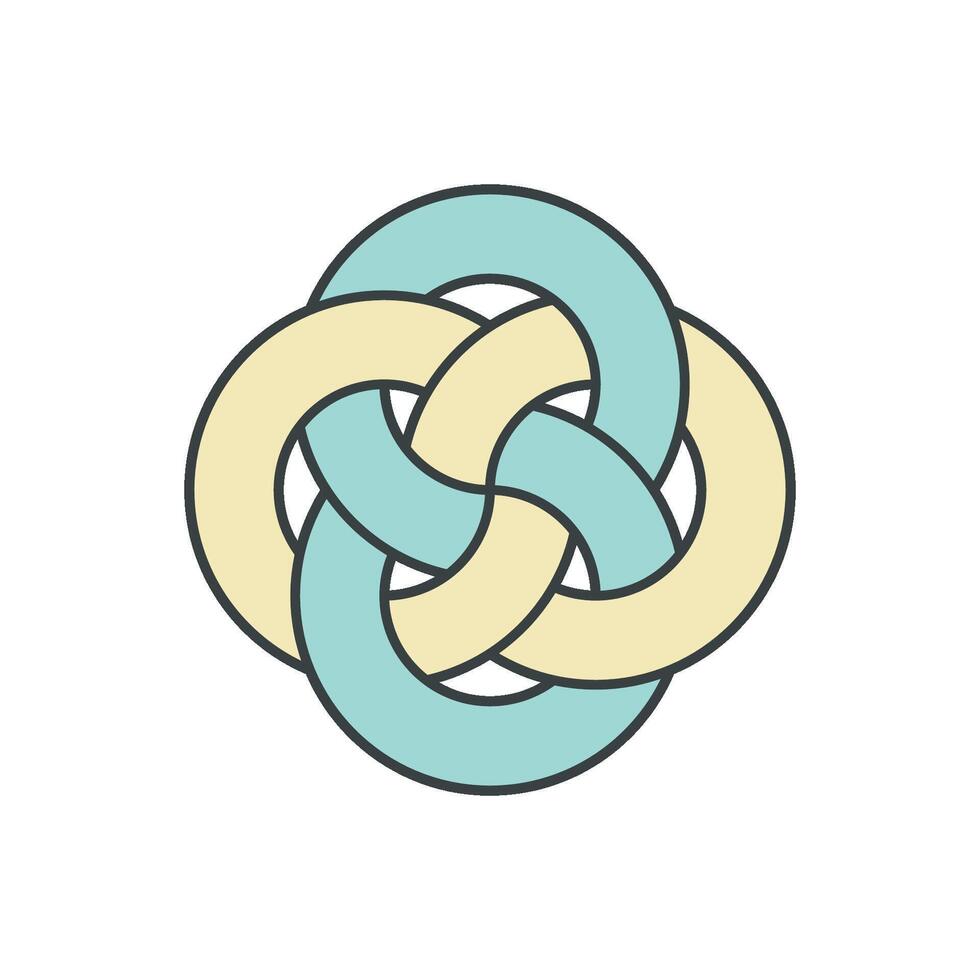 Plaited Circle Line Abstract Logo Template Illustration Design. EPS 10. vector