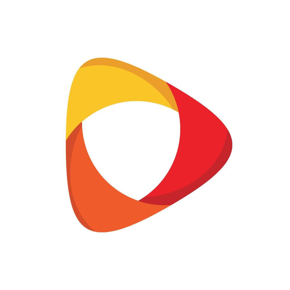 Play Button Lens Colorful Logo Template Illustration Design. EPS 10. vector
