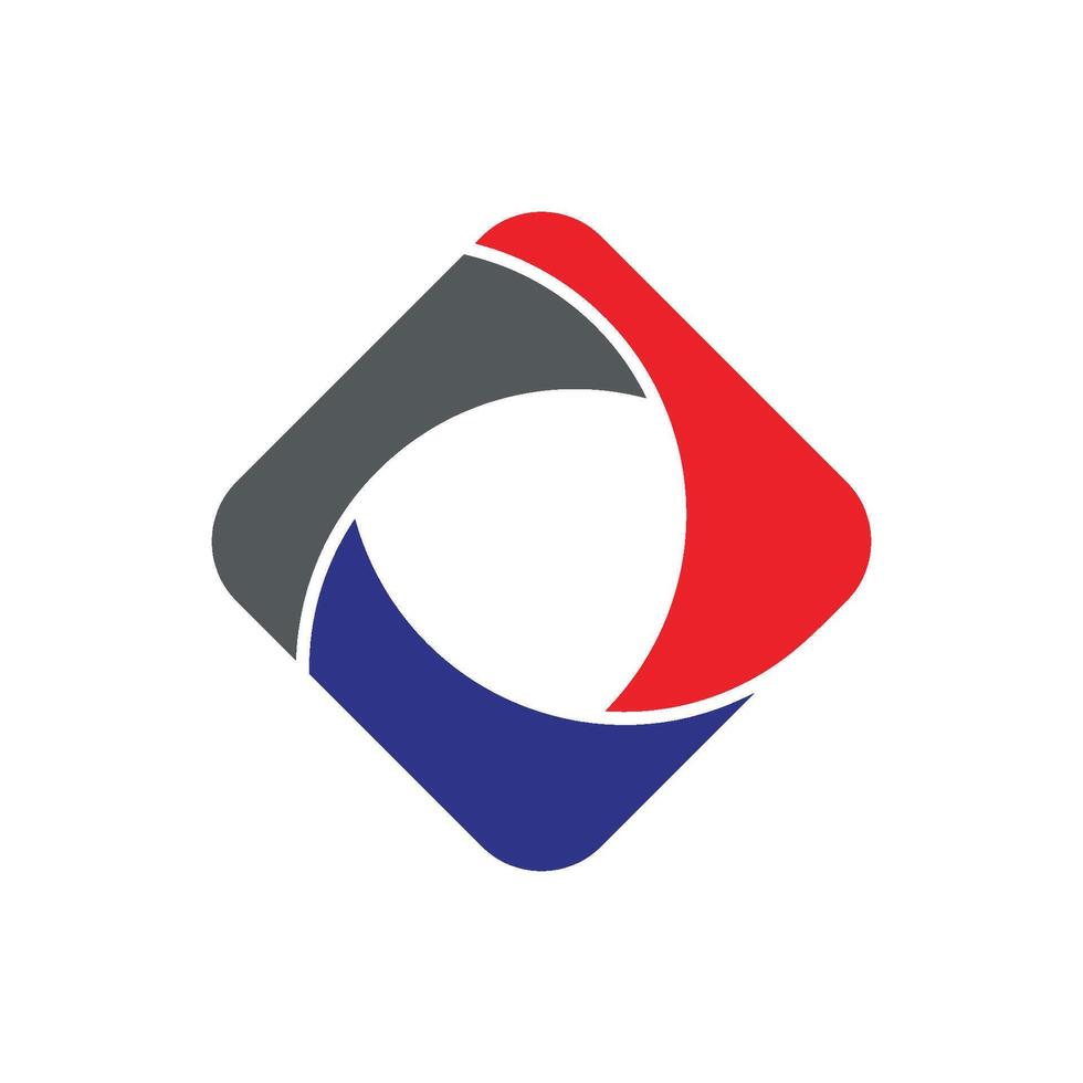 Diamond Shape Lens Colorful Logo Template Illustration Design. EPS 10. vector