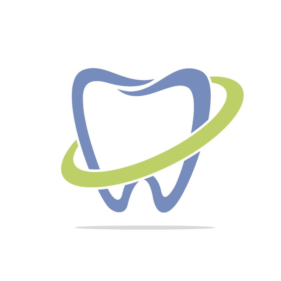 Ring Swoosh Tooth Shape Dental Care Logo Template Illustration Design. EPS 10. vector