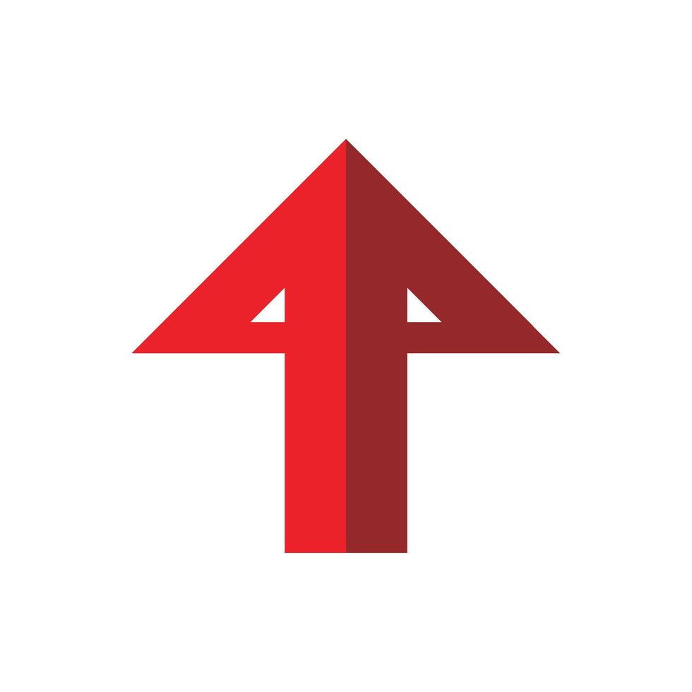 Abstract Red Up Arrow Logo Template Illustration Design. EPS 10. vector