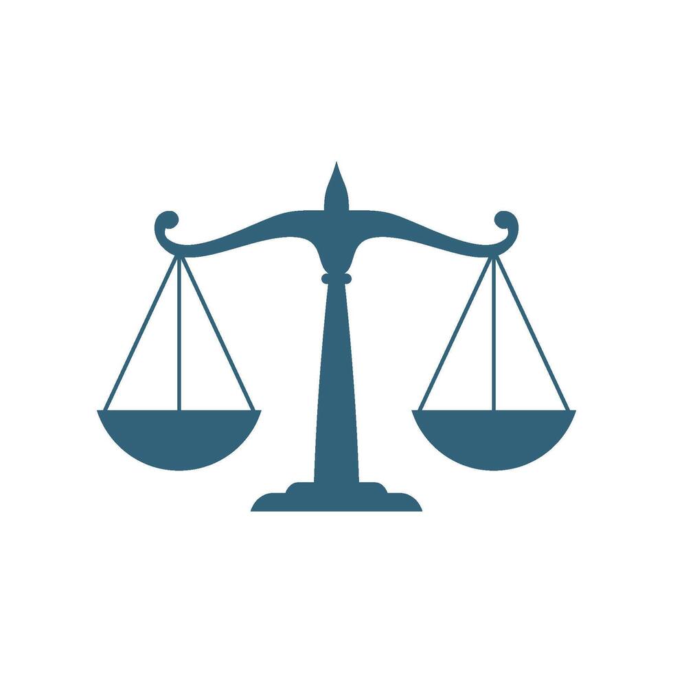 Grey Scale of Justice Logo Template Illustration Design. EPS 10. vector