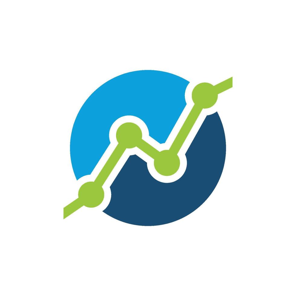 Circle Stock Exchange Statistic Logo Template Illustration Design. EPS 10. vector