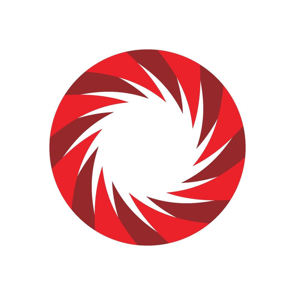Sunburst Star in Red Circle Logo Template Illustration Design. EPS 10. vector