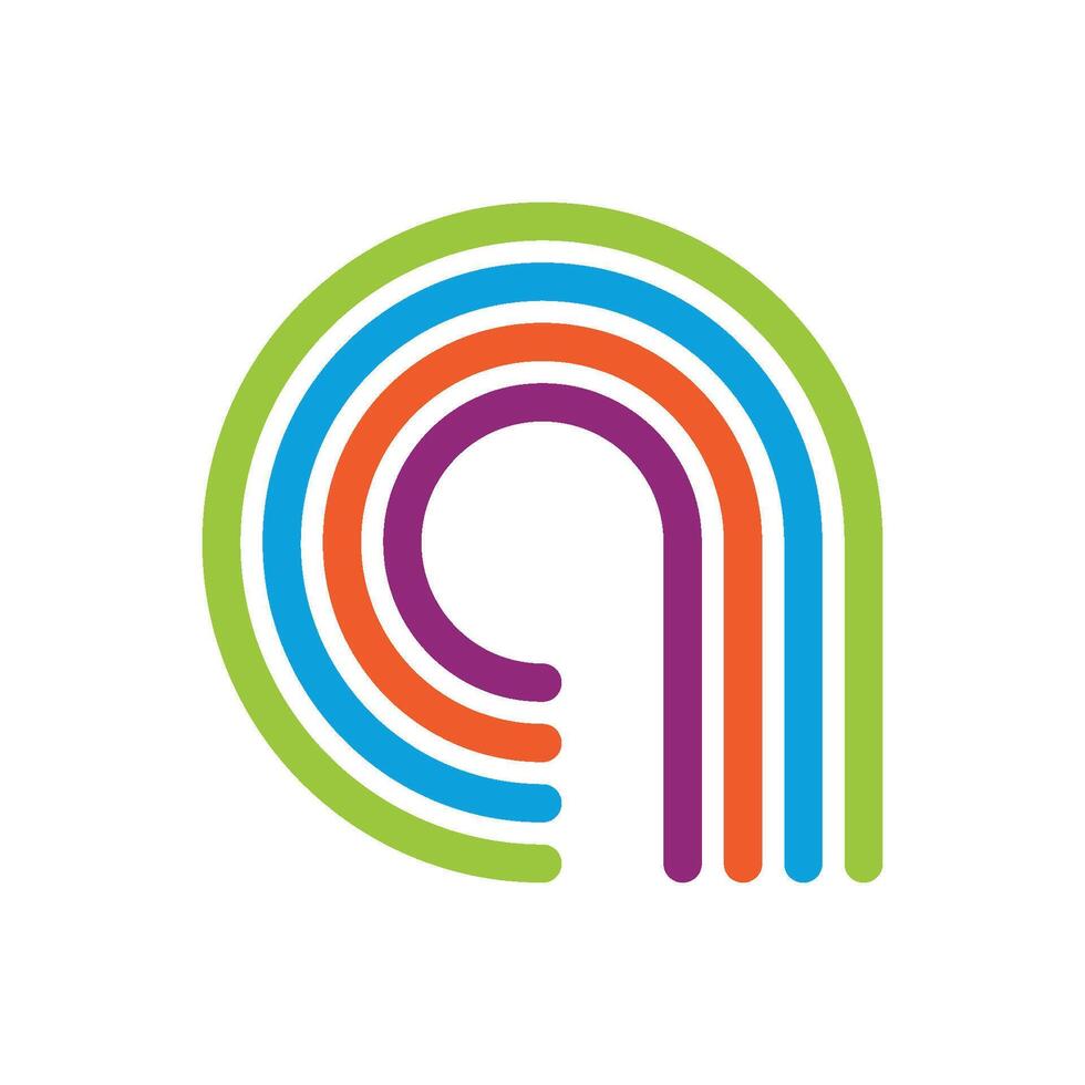 Colorful Letter A Lines Logo Template Illustration Design. EPS 10. vector
