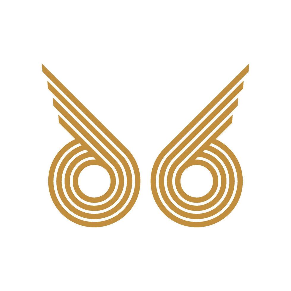 Owl Eye Ornament Lines Logo Template Illustration Design. EPS 10. vector