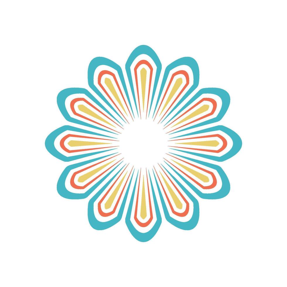 Colorful petal Flower Abstract Logo Template Illustration Design. EPS 10. vector