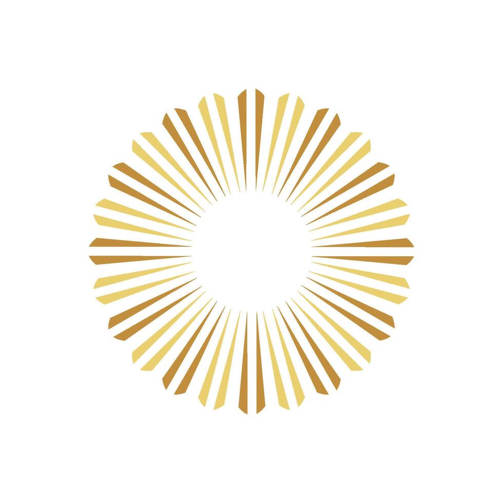 Gold Flower Sunlight Abstract Logo Template Illustration Design. EPS 10. vector