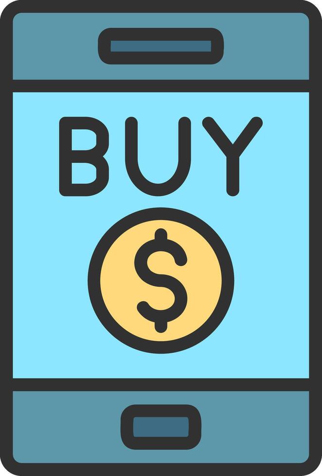 Buy icon on mobile phone vector