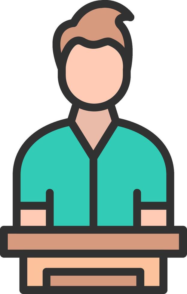 A man sitting at a desk with a laptop vector