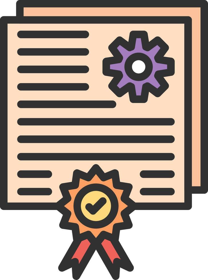 Certificate icon illustration vector