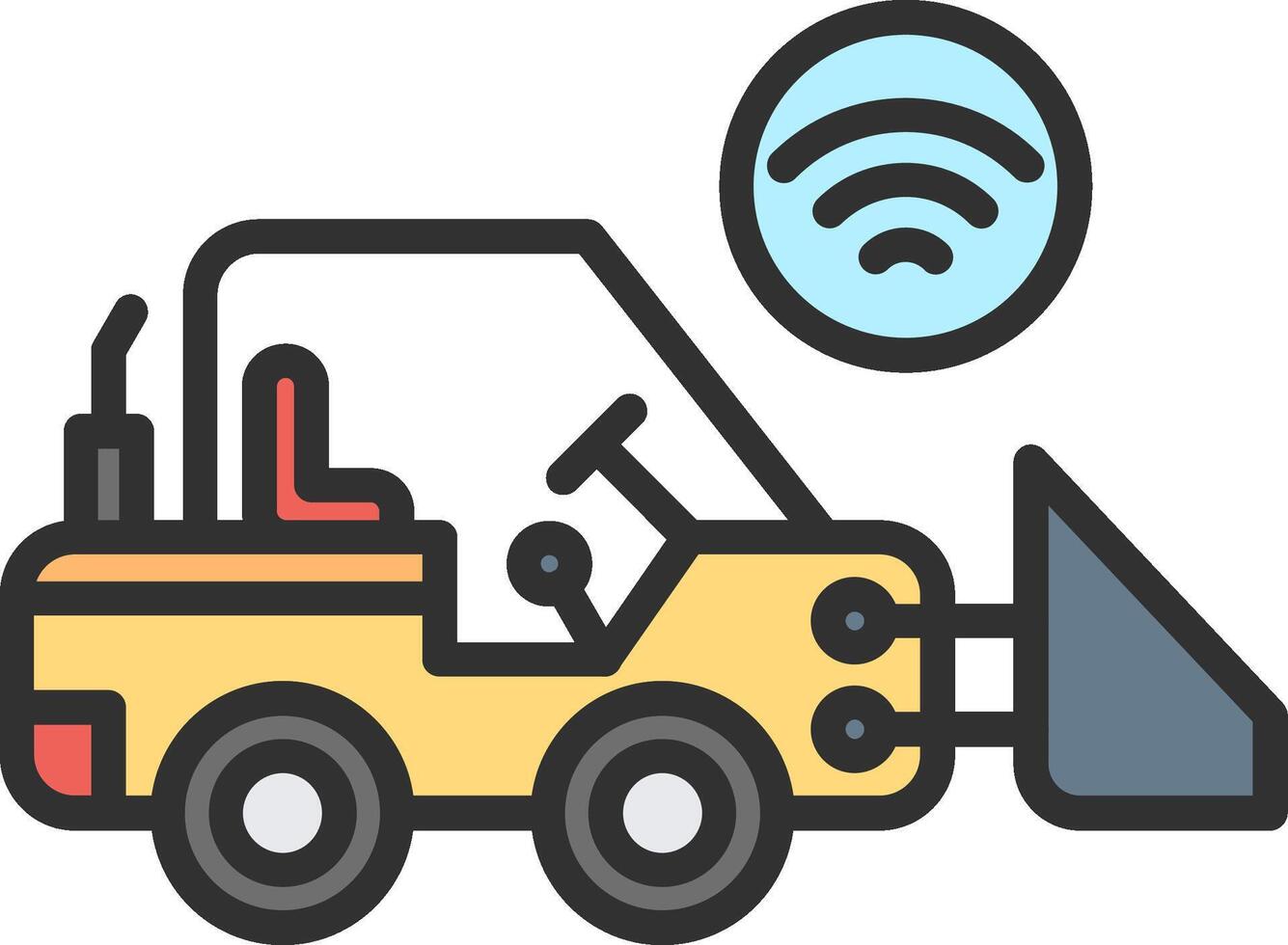 A truck with a wifi signal and a wifi icon vector