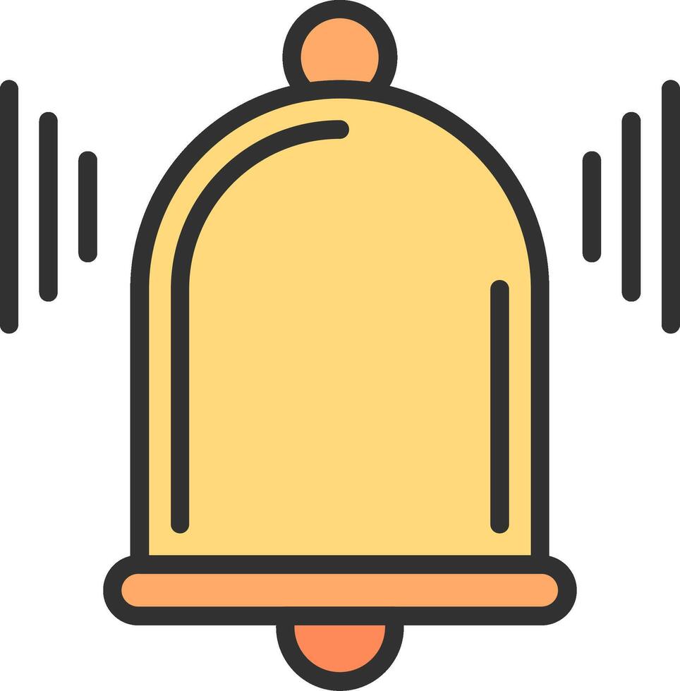 A bell icon with sound waves vector