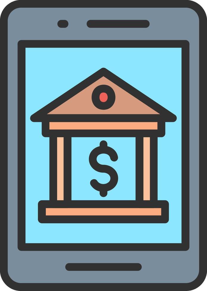 Bank account icon on smartphone vector