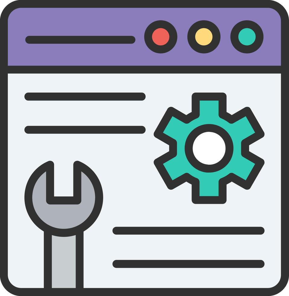 A wren and gear on a page with a button vector