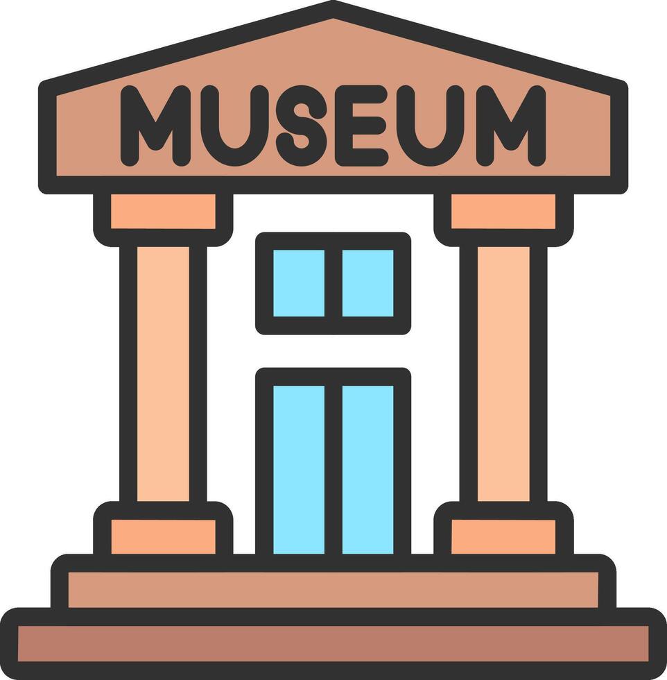 Museum building icon illustration design vector