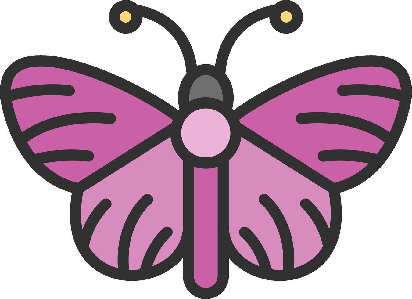 A purple butterfly icon on a white background vector
