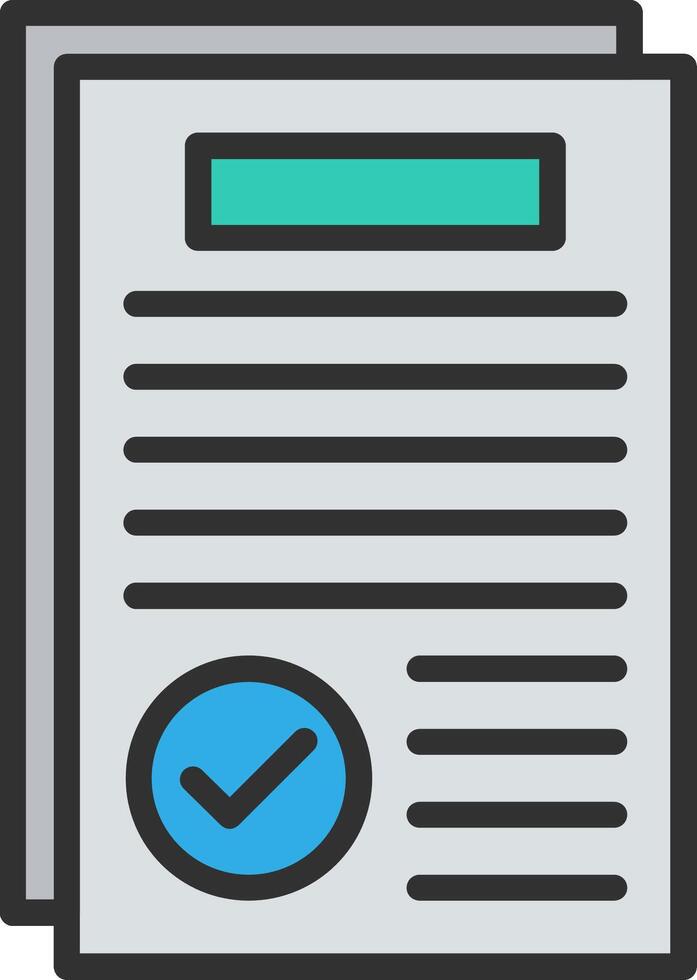 A document with a check mark on it vector