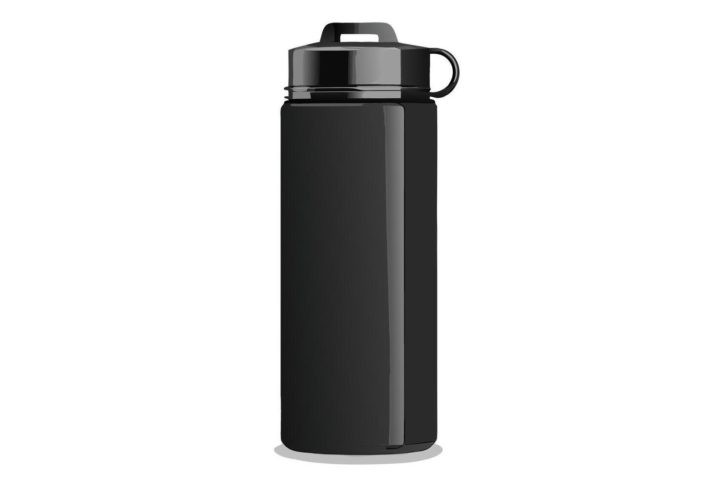 Blank Black Water Bottle Mockup for Branding vector
