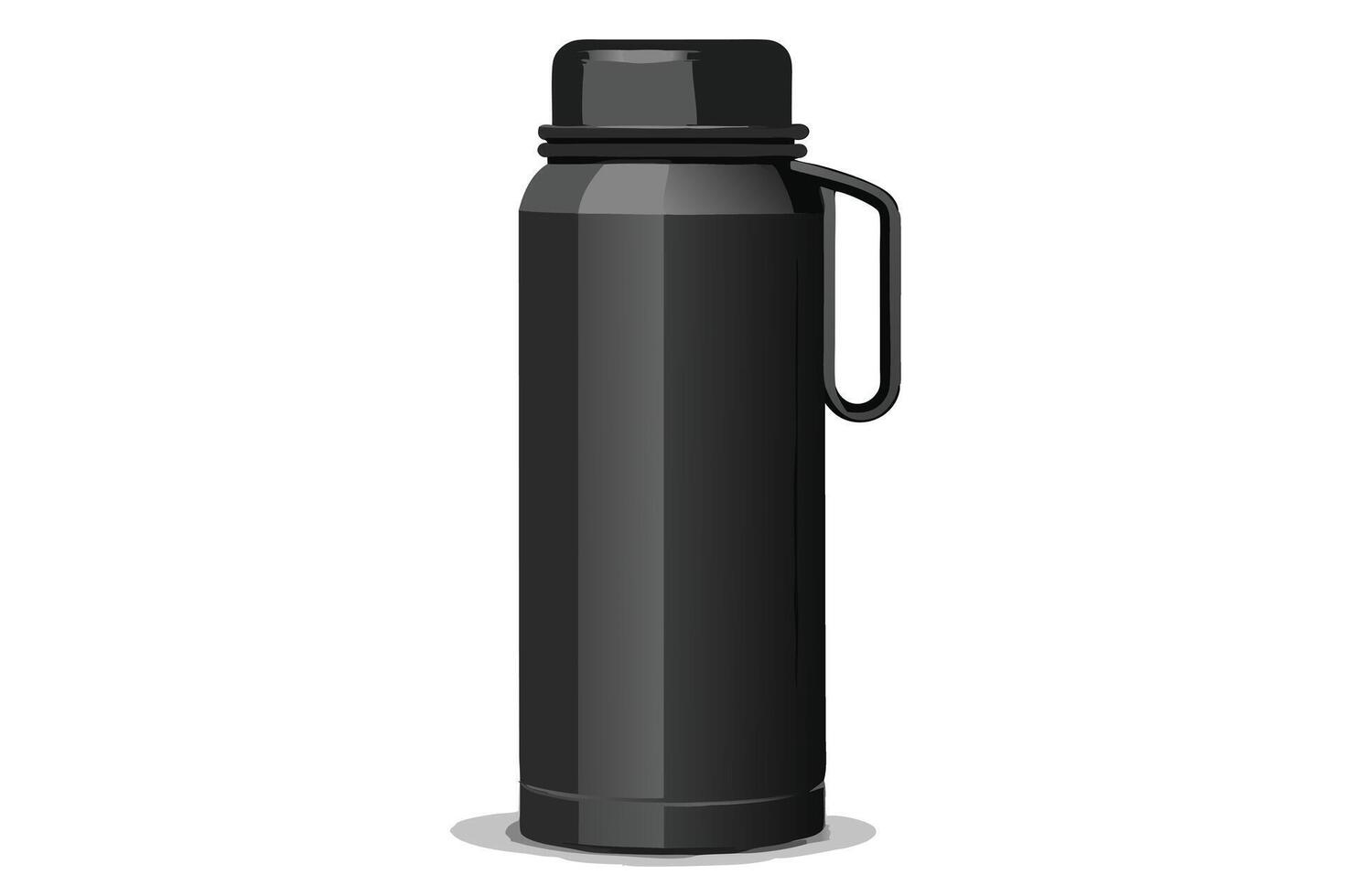 A Blank Black Water Bottle Mockup for Branding vector