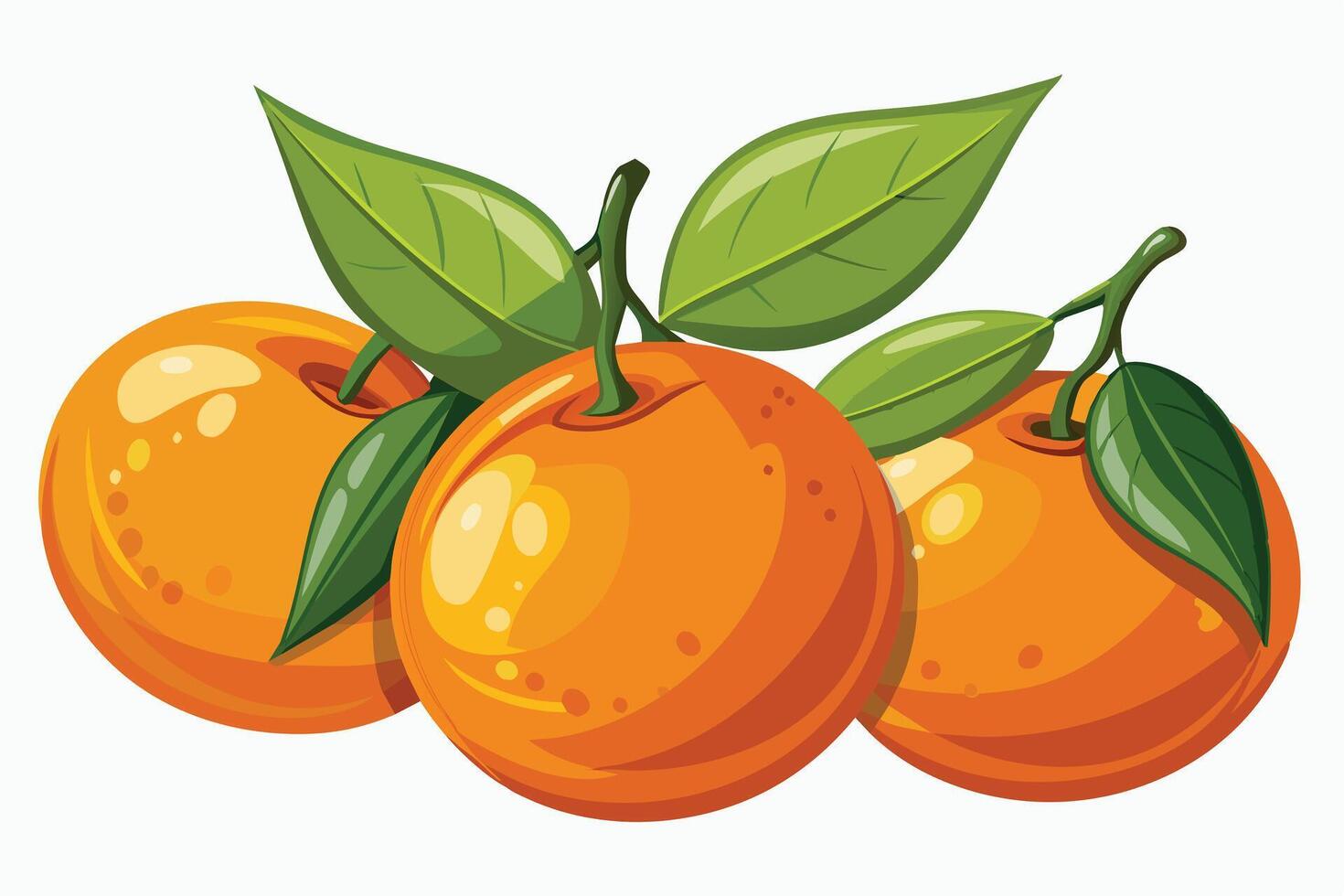 Vibrant Oranges with Lush Leaves vector