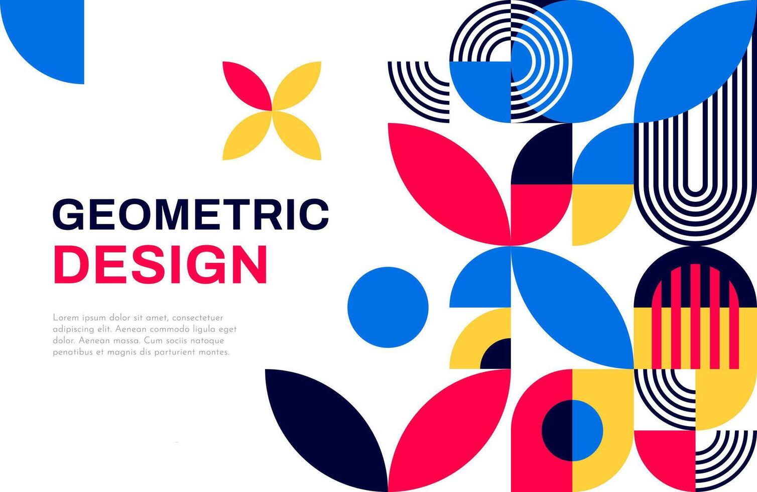 Business poster, abstract geometric shapes pattern vector