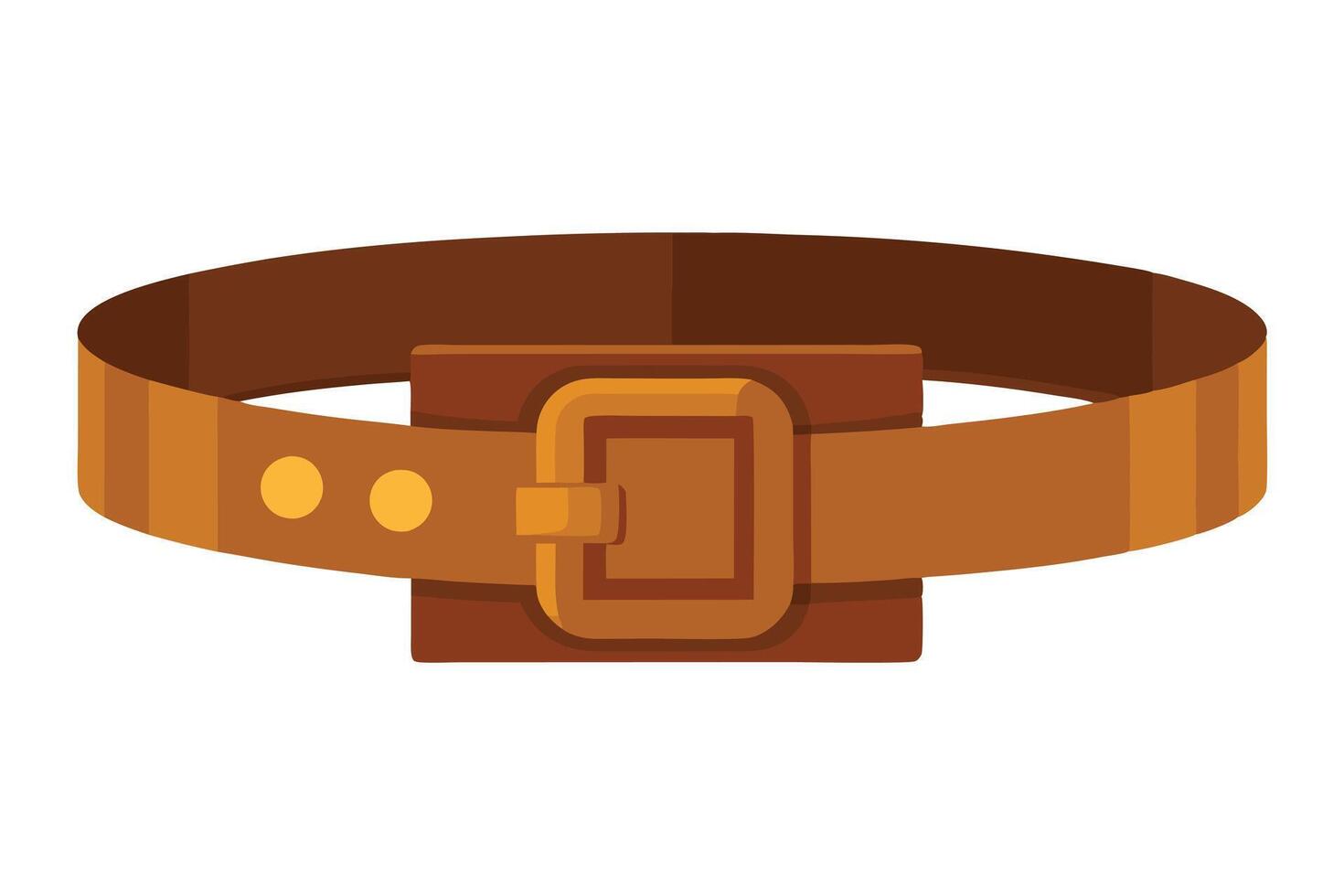 A Illustration of a Brown Leather Belt vector