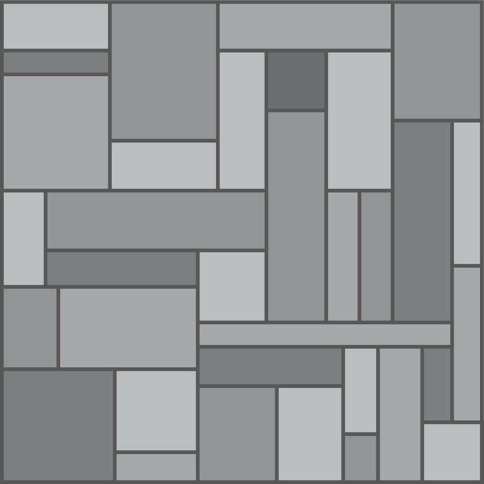 Sidewalk tile pavement, grey stone pattern vector