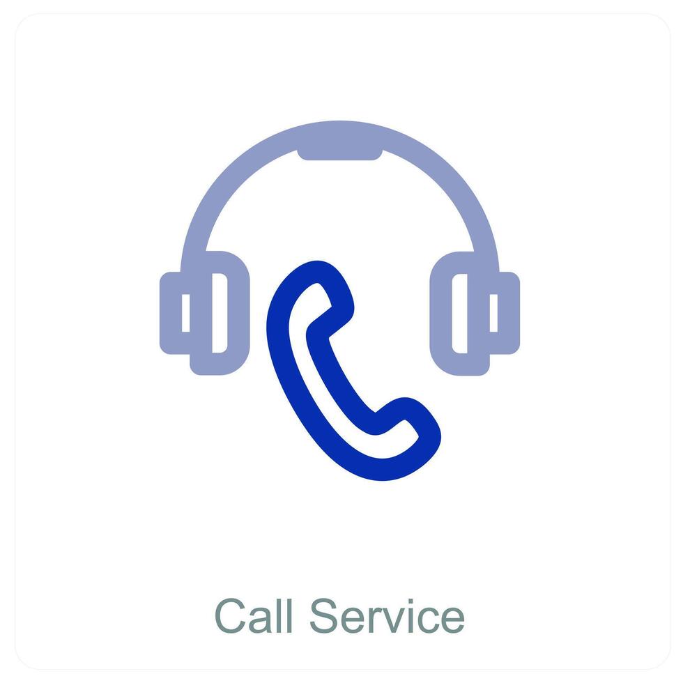 Call Service icon concept vector
