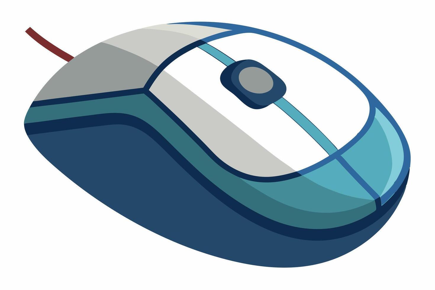 Illustration of a Modern Computer Mouse vector