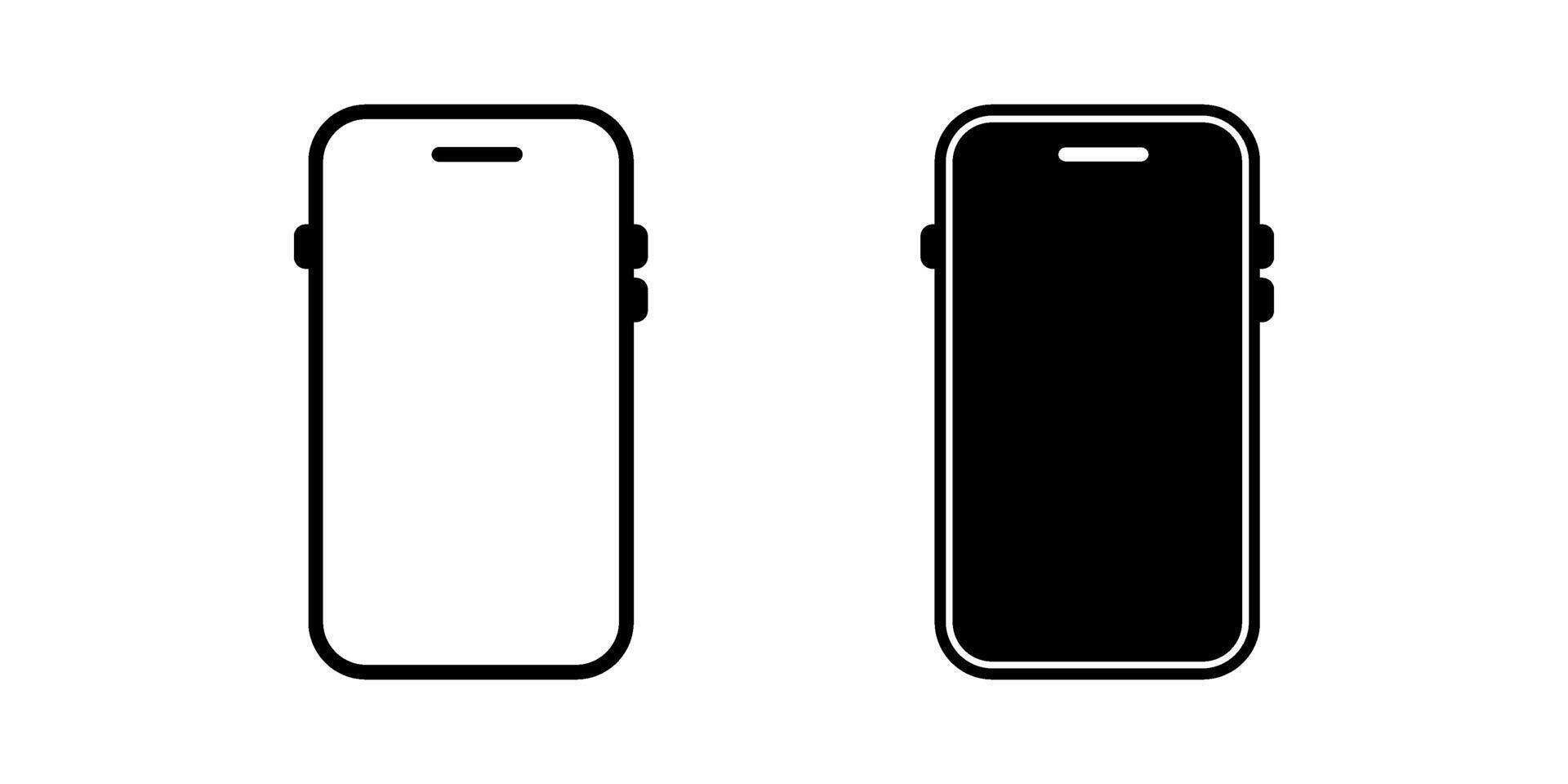 phone1 Icon set .Symbol isolated white background. illustration. color editable. vector