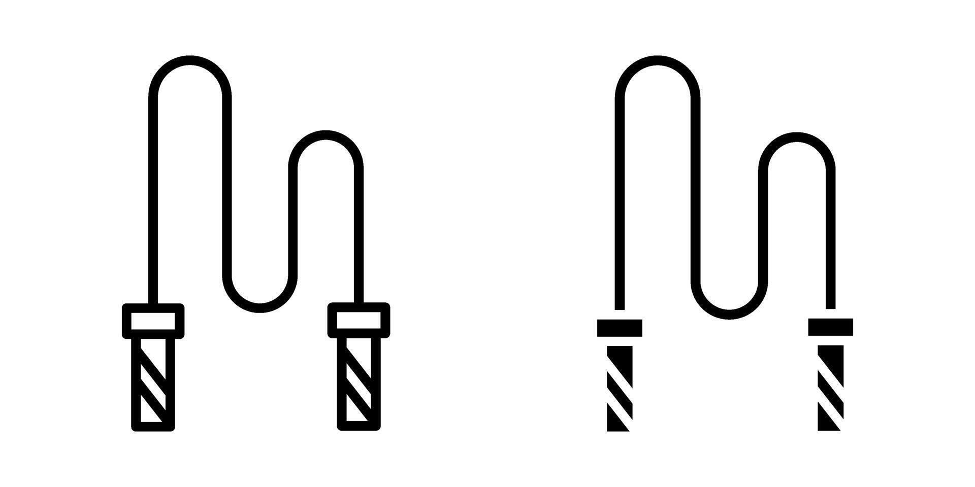 Jumping Rope1 Icon set. Symbol isolated white background. illustration. color editable. vector