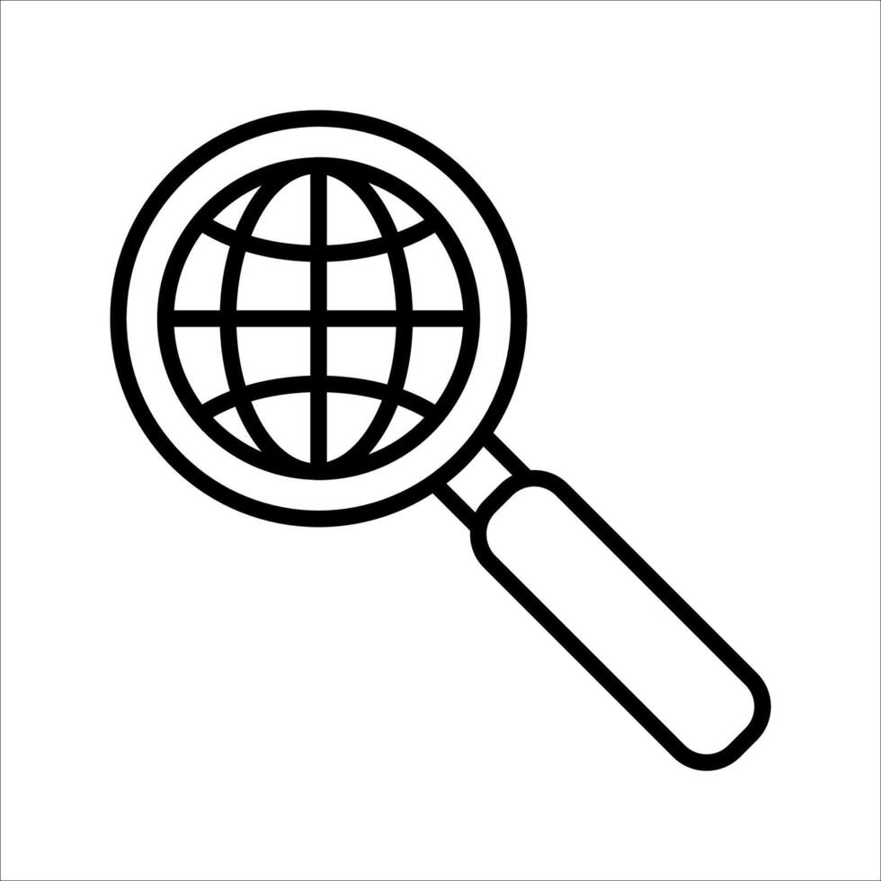 Search free animated Icon. Symbol isolated white background. illustration. color editable. vector