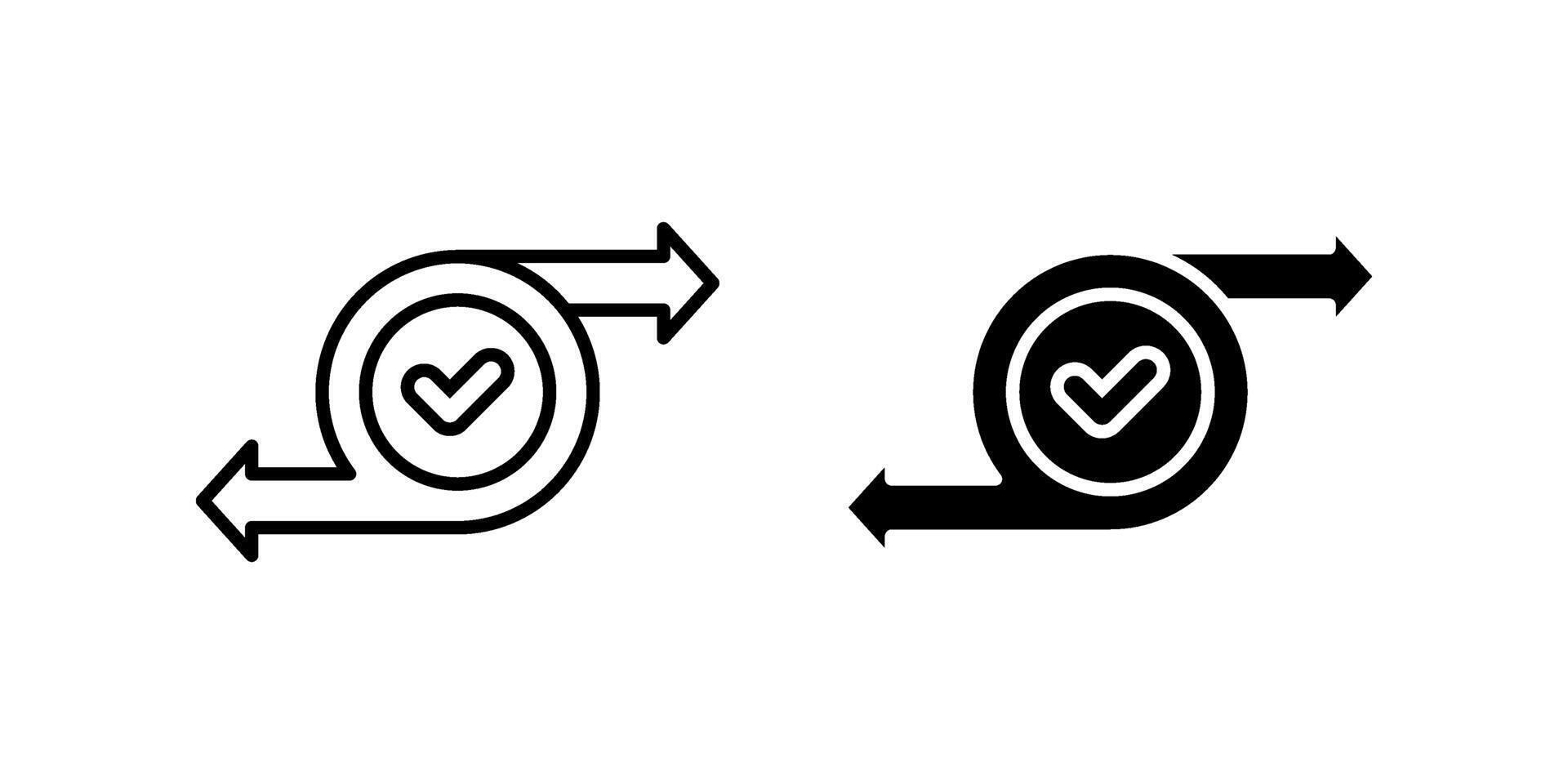 Checking process Icon set. Symbol isolated white background. illustration. color editable. vector