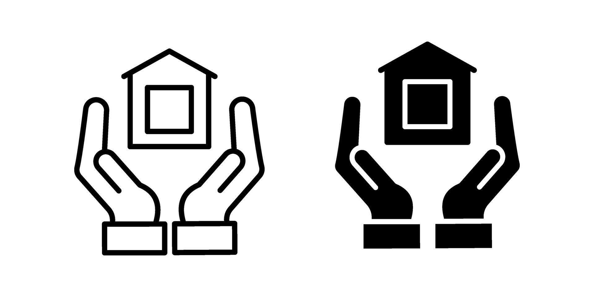 Property Icon set. Symbol isolated white background. illustration. color editable. vector